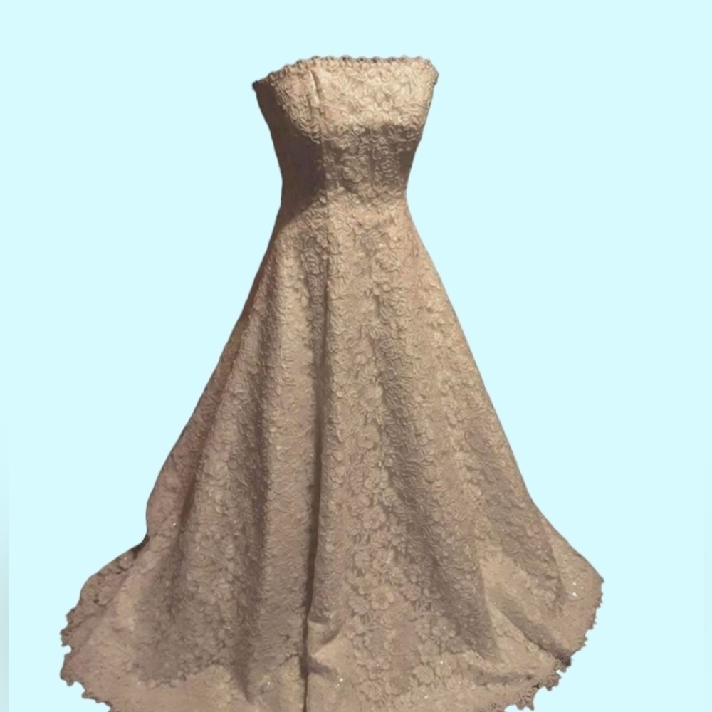 Michaelangelo sleeveless or sleeve option Wedding Dress